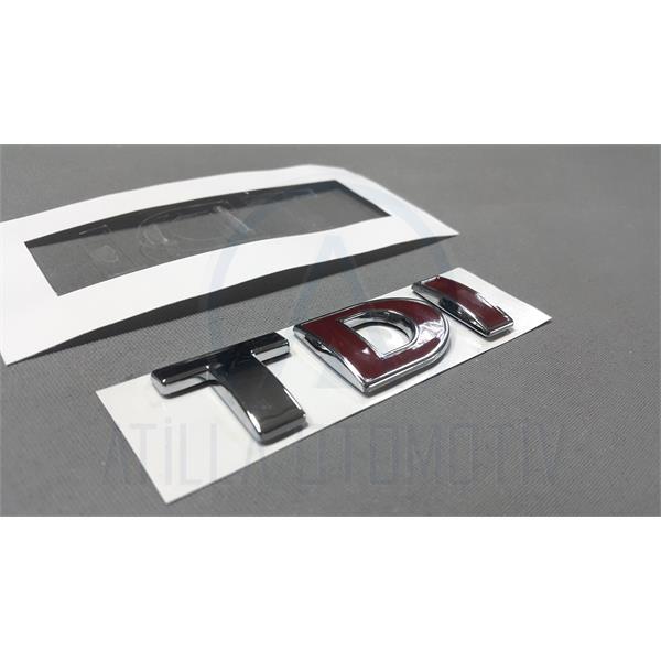 VOLKSWAGEN TİGUAN 2007-2012 TDİ BAGAJ YAZISI ÇİFT KIRMIZI