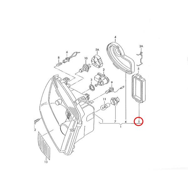 2 x VW BORA 1999-2005 FAR ARKA KORUMA KAPAĞI TAKIM