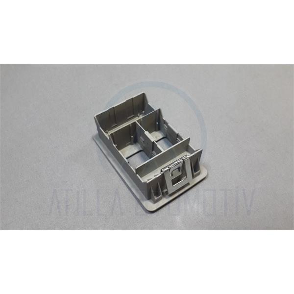 VW LUPO 6X 1999-2006 CAM DÜĞME ÇERÇEVESİ ÖN SOL İKİLİ GRİ