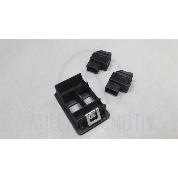 VW LUPO 6X 1999-2006 CAM DÜĞME + ÇERÇEVE ÖN SOL TAKIM SİYAH