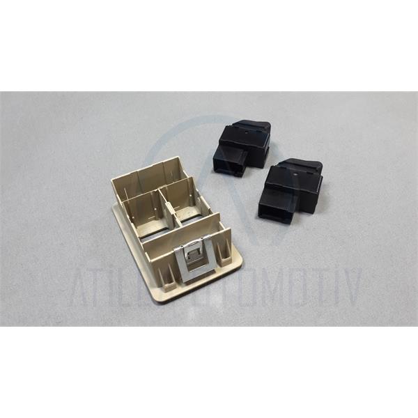 VW LUPO 6X 1999-2006 CAM DÜĞME + ÇERÇEVE ÖN SOL TAKIM BEJ