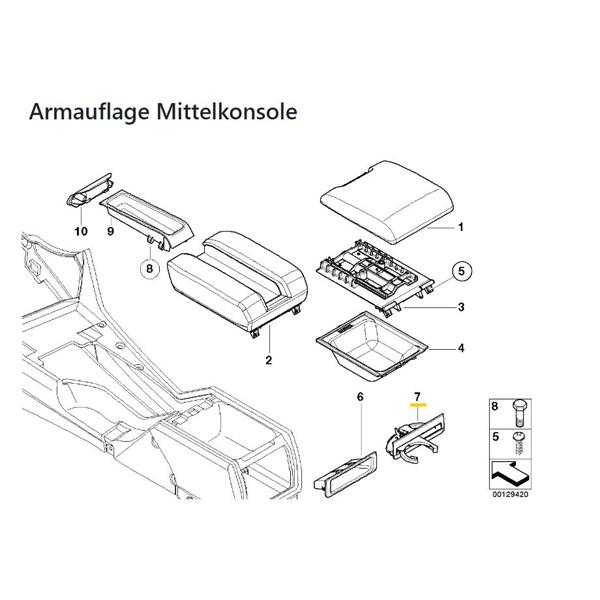 BMW 5 SERİSİ E39 1996-2003 ARKA BARDAKLIK