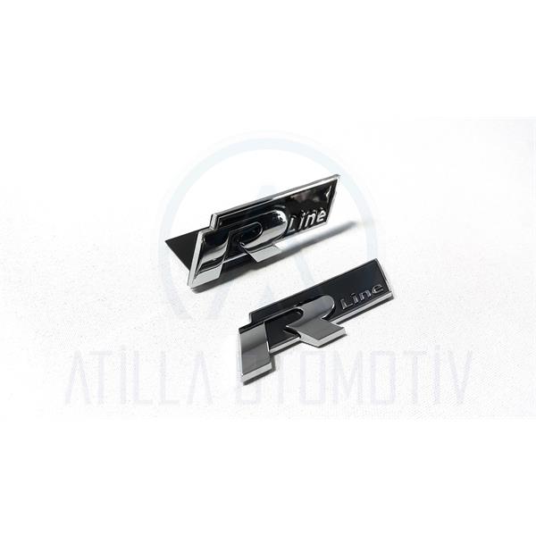 2 x VW GOLF 8 5H 2020-2025 R-LİNE ÖN PANJUR - BAGAJ LOGOSU