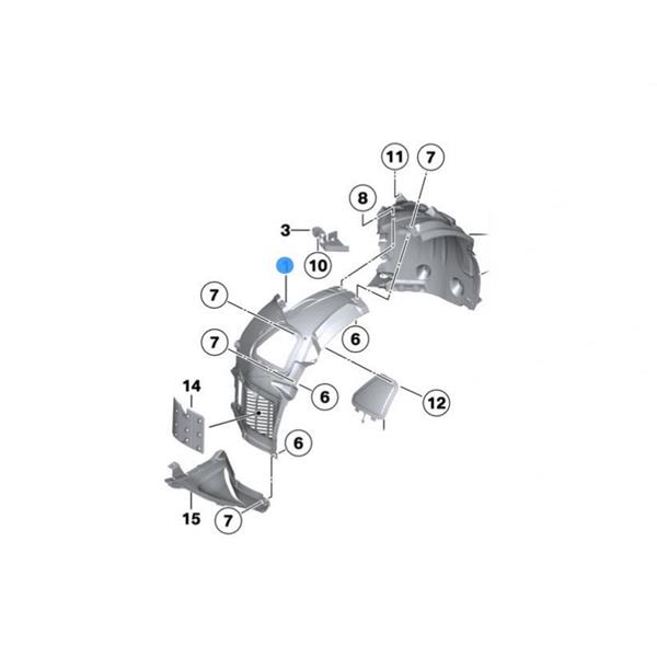 2 x BMW 5 SERİSİ F10 F11 ÖN ÇAMURLUK DAVLUMBAZI ÖN SOL-SAĞ
