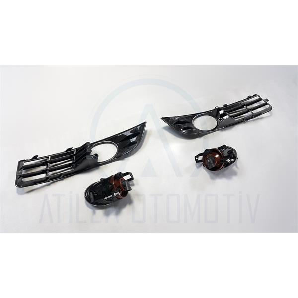 VW PASSAT B6 3C 2005-2011 SİS FARI + IZGARA SETİ 4 PARÇA