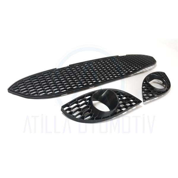 3 x BMW 5 SERİSİ E60 M5 ÖN TAMPON SİS + ORTA IZGARA TAKIM