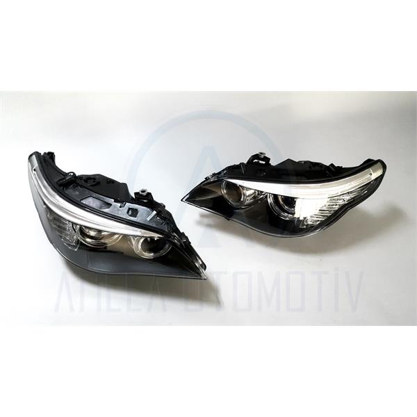 2 x BMW 5 SERİSİ E60 E61 2003-2010 Bİ XENON LED ÖN FAR SETİ