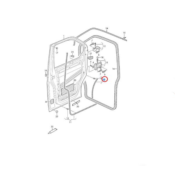 2 x VW TRANSPORTER T5 2003-2015 ÖN KAPI FİTİLİ ALT SOL-SAĞ