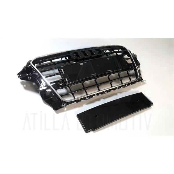 AUDİ A3 8V 13-16 HATCHBACK-SEDAN PİANO BLACK KROM ÖN PANJUR