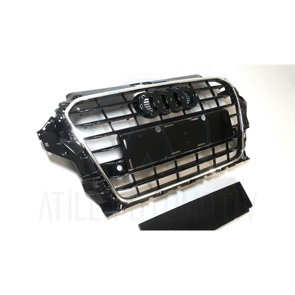 AUDİ A3 8V 13-16 HATCHBACK-SEDAN PİANO BLACK KROM ÖN PANJUR