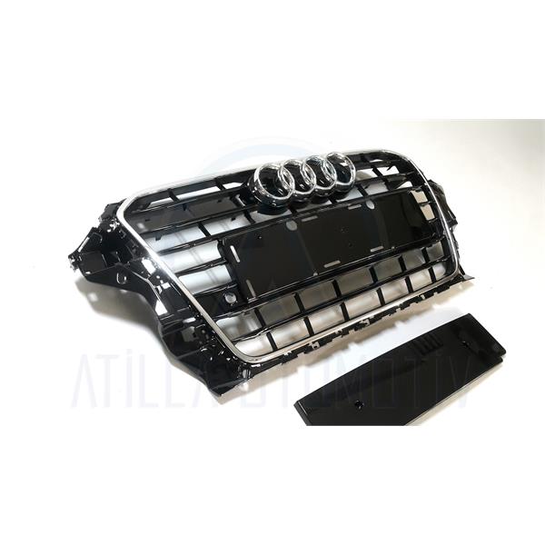 AUDİ A3 8V 13-16 HB-SEDAN PİANO BLACK KROM ARMALI ÖN PANJUR