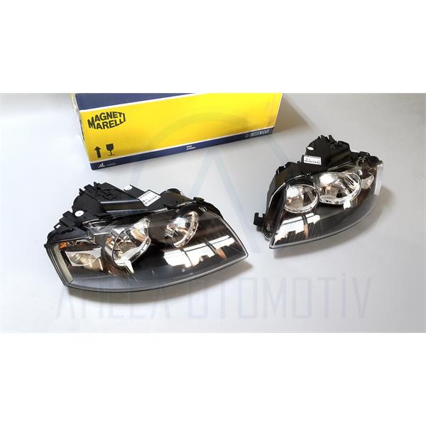 2 x AUDİ A3 8P 2003-2008 HALOJEN ÖN FAR SOL-SAĞ TAKIM MARELLİ