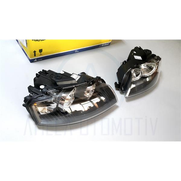 2 x AUDİ A3 8P 2003-2008 HALOJEN ÖN FAR SOL-SAĞ TAKIM MARELLİ