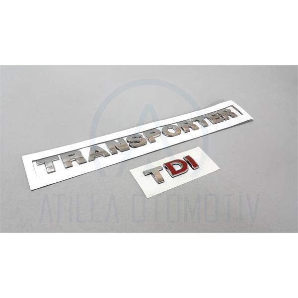 VW TRANSPORTER T5 03-10 TDİ BAGAJ YAZISI ÇİFT KIRMIZI TAKIM