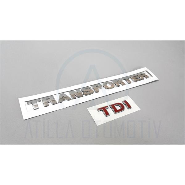 VW TRANSPORTER T5 03-10 TDİ BAGAJ YAZISI 3 KIRMIZI TAKIM