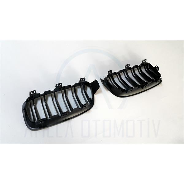 BMW 3 SERİSİ F30 F31 M3 TİP BÖBREK PANJUR SETİ ÇİFT ÇITA SİYAH