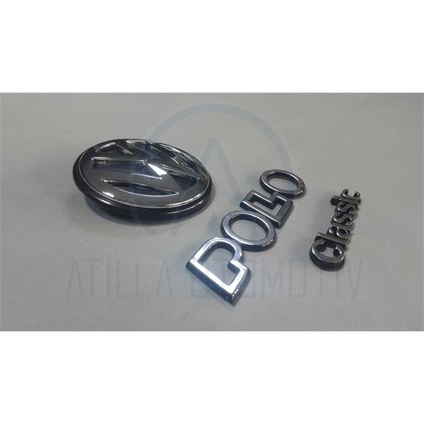 VOLKSWAGEN POLO CLASSİC BAGAJ YAZI + ARMA SETİ 3 PARÇA