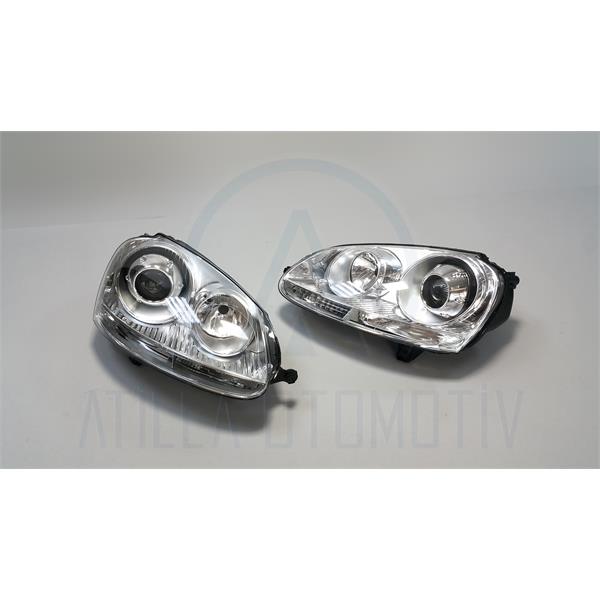 VW JETTA 1K2 2005-2011 GTİ R32 MERCEKLİ FAR SETİ KROM SOL-SAĞ