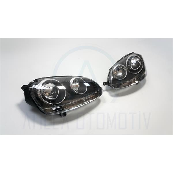 VW JETTA 1K2 2005-2011 GTİ R32 MERCEKLİ FAR SETİ SİYAH SOL-SAĞ