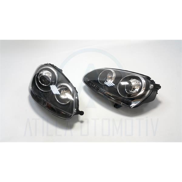 VW JETTA 1K2 2005-2011 GTİ R32 MERCEKLİ FAR SETİ SİYAH SOL-SAĞ