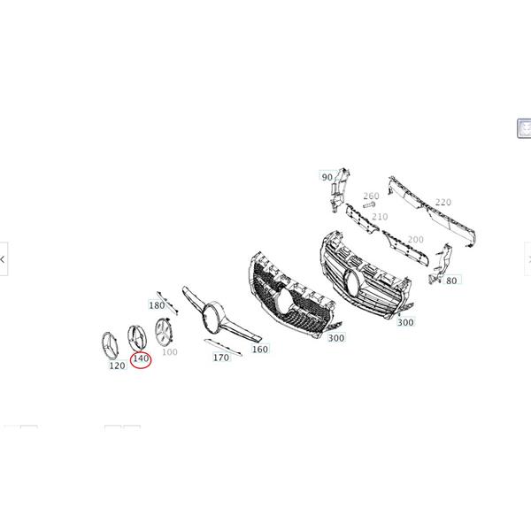 MERCEDES CLS C218 2011-2017 ÖN PANJUR AMBLEM TAŞIYICI OEM