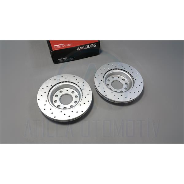 VW JETTA 5C 2010-2017 SPOR DELİK ÖN FREN DİSKİ TAKIM 280MM