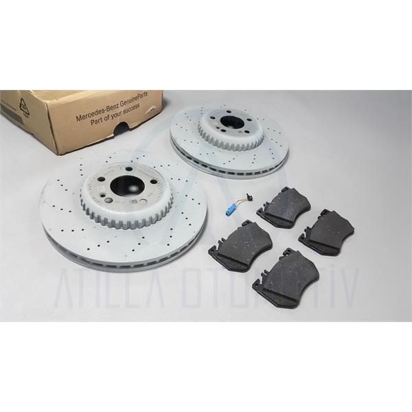MERCEDES W206 SPOR DELİK ÖN FREN DİSKİ + BALATA TAKIMI ORİJİNAL