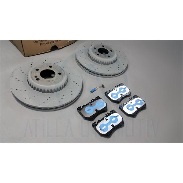 MERCEDES W206 SPOR DELİK ÖN FREN DİSKİ + BALATA TAKIMI ORİJİNAL