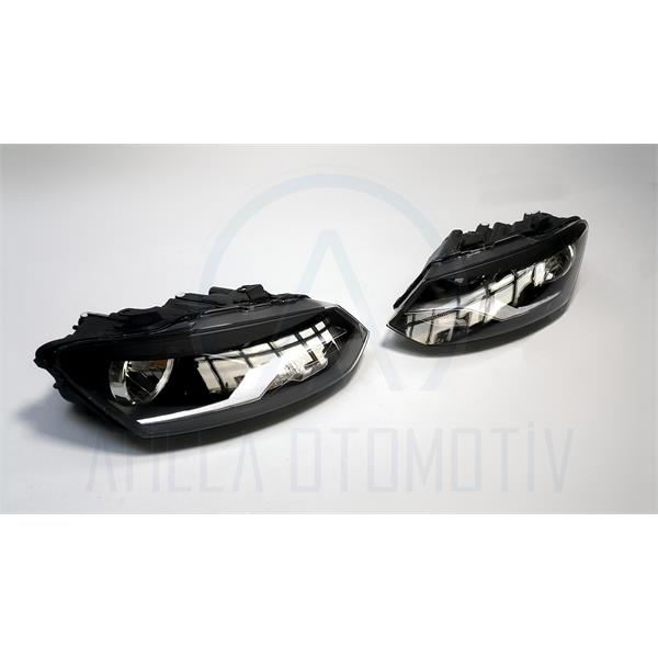 2 x VW POLO 6R 6C 2010-2017 HELLA TİP KROM ÖN FAR SOL-SAĞ