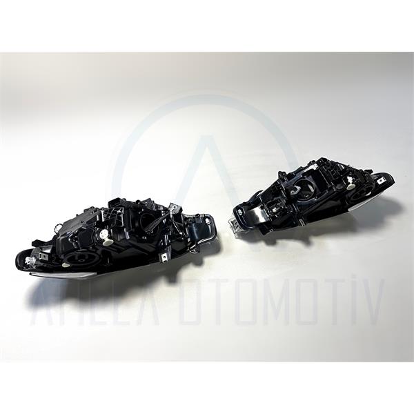 2 x BMW 3 SERİSİ F30 F31 2015-2019 LCİ KROM LED ÖN FAR SETİ