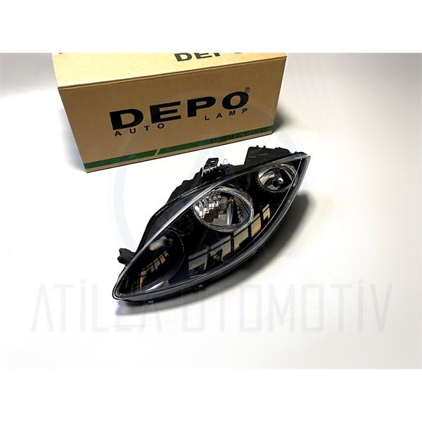 SEAT TOLEDO 5P 2004-2009 ÖN FAR SİYAH SOL DEPO