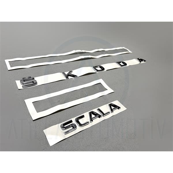 2 x SKODA SCALA 19-25 BAGAJ YAZISI BÜYÜK TİP TAKIM