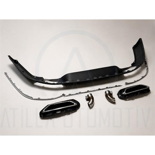 VW PASSAT B8 - B8,5 2015-2024 R-LİNE ARKA DİFÜZÖR SETİ