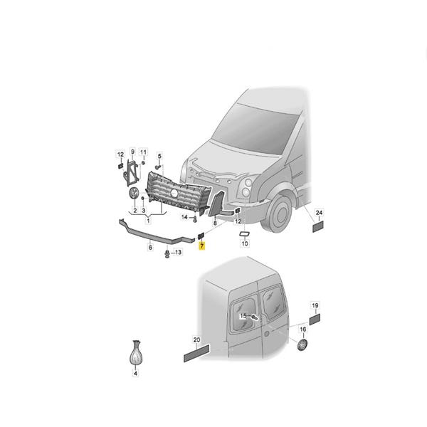 2 x VW CRAFTER 2E 06-16 FAR ALT ÇITA BRAKETİ ÖN SOL-SAĞ