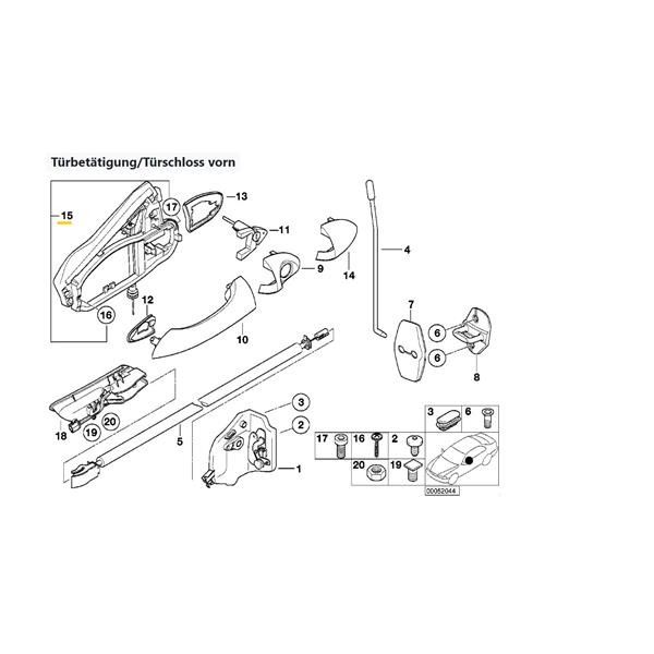BMW X5 E53 1999-2006 KAPI KOLU GERGİ MEKANİZMASI ÖN SAĞ