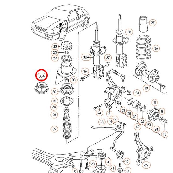 VOLKSWAGEN GOLF MK1 MK2 MK3 ÖN AMORTİSÖR TAKOZU