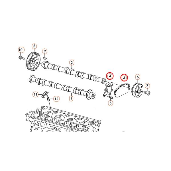 AUDİ A4 B6 B7 02-09 2.0 FSİ TFSİ S3 EKSANTRİK ZİNCİR GERGİ SETİ FEBİ