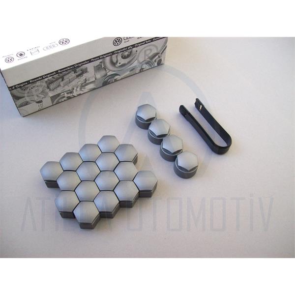 AUDİ Q7 4L BİJON KAPAK SETİ ŞİFRELİ TİP KOYU GRİ 19MM ORİJİNAL