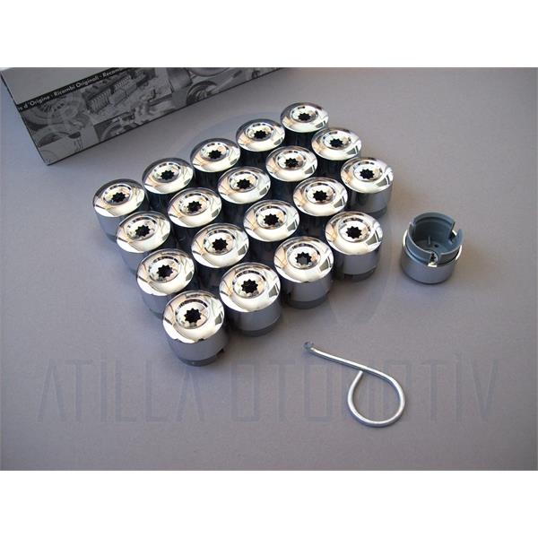 20 x VW TRANSPORTER T5 T6 T7 BİJON KAPAK SETİ KROM 19MM ORİJİNAL