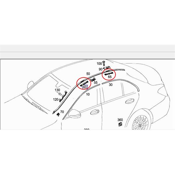 4 x MERCEDES C SERİSİ W205 TAVAN OLUK ÇITASI PORTBAGAJ KAPAĞI
