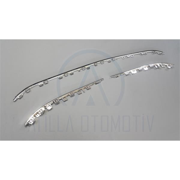 3 x VW PASSAT B8 15-20 ÖN TAMPON ALT KROM NİKELAJ TRİM SETİ