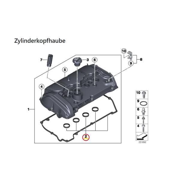MİNİ COOPER R55 R56 R57 R59 N18 KÜLBÜTÖR KAPAK CONTASI REİNZ