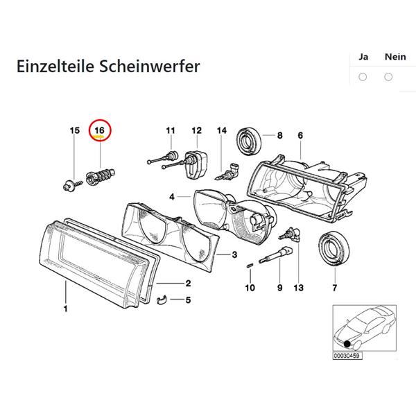 8 x BMW 3 SERİSİ E36 1990-1998 FAR AYAR VİDASI SET