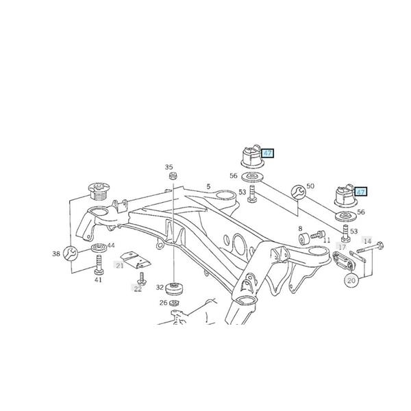 MERCEDES E SERİSİ W124 S124 85-97 ARKA TRAVERS TAKOZU LEMFORDER