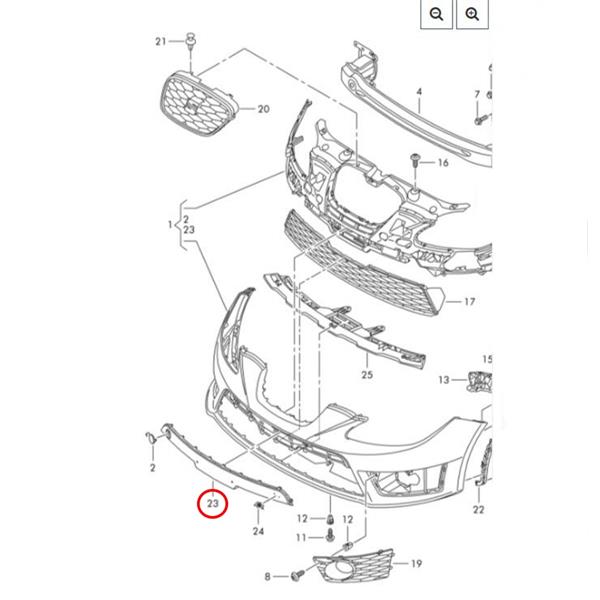 SEAT LEON 1P 2009-2013 FR CUPRA ÖN TAMPON PLAKA ÇITASI ORİJİNAL