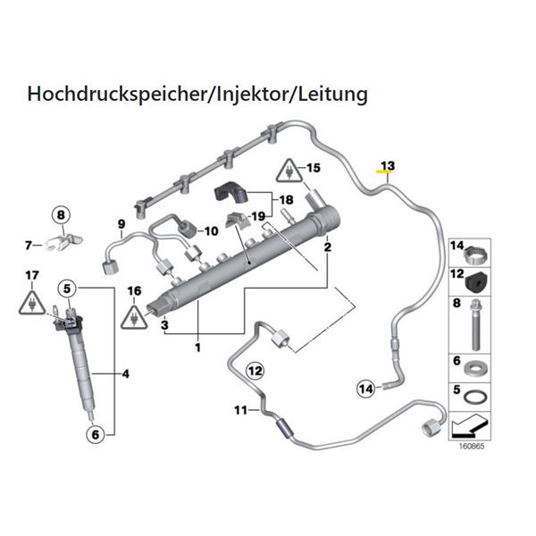 BMW 3 SERİSİ F30 F31 N47 ENJEKTÖR GERİ DÖNÜŞ HORTUMU BOSCH